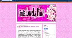 Desktop Screenshot of cintalovelypink.blogspot.com