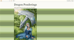 Desktop Screenshot of dragonponderings.blogspot.com