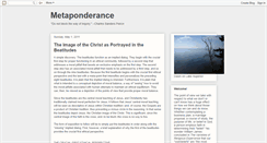 Desktop Screenshot of metaponderance.blogspot.com