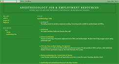 Desktop Screenshot of anesthesiology-job.blogspot.com