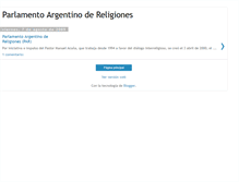 Tablet Screenshot of parlamentoargentinodereligiones.blogspot.com