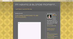 Desktop Screenshot of havingablondmoment.blogspot.com
