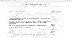 Desktop Screenshot of learntowriteproposals.blogspot.com