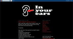 Desktop Screenshot of in-your-ears.blogspot.com