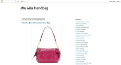 Desktop Screenshot of miumiuhandbag.blogspot.com