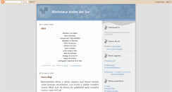 Desktop Screenshot of biblioandesdelsur.blogspot.com