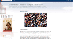 Desktop Screenshot of everythingibelieveandyoushouldtoo.blogspot.com