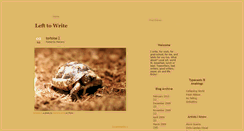 Desktop Screenshot of leftowrite.blogspot.com