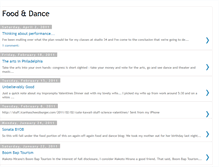 Tablet Screenshot of foodanddance.blogspot.com