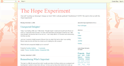 Desktop Screenshot of hopeexperiment.blogspot.com