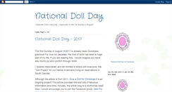 Desktop Screenshot of nationaldollday.blogspot.com