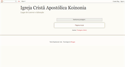 Desktop Screenshot of koinoniaigreja.blogspot.com