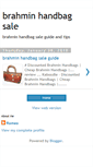 Mobile Screenshot of brahminhandbag-sale.blogspot.com