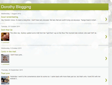 Tablet Screenshot of dorothyblogging.blogspot.com