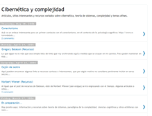 Tablet Screenshot of ciberneticaycomplejidad.blogspot.com