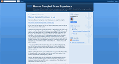 Desktop Screenshot of marcus-campbell-scam-experience.blogspot.com