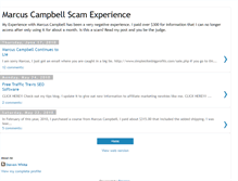 Tablet Screenshot of marcus-campbell-scam-experience.blogspot.com