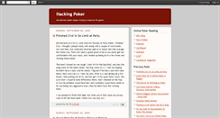 Desktop Screenshot of hackingpoker.blogspot.com