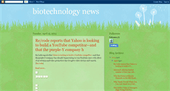 Desktop Screenshot of biotechnology-news-blog.blogspot.com