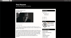 Desktop Screenshot of paulrayson.blogspot.com