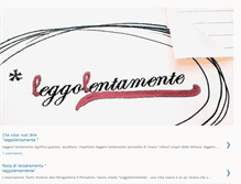 Tablet Screenshot of leggolentamente.blogspot.com