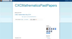 Desktop Screenshot of cxcmathematicspastpapers.blogspot.com