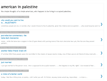 Tablet Screenshot of americaninpalestine.blogspot.com