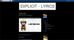 Desktop Screenshot of explicit-lyrics-uk.blogspot.com