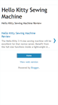 Mobile Screenshot of hellokittysewingmachineinfo.blogspot.com