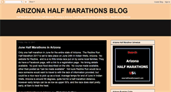 Desktop Screenshot of halfmarathonsarizona.blogspot.com