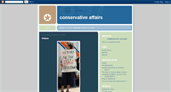 Desktop Screenshot of conservativeaffairs.blogspot.com