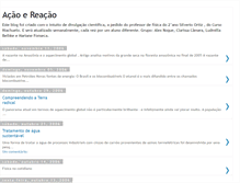 Tablet Screenshot of acaoxreacao.blogspot.com