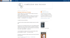 Desktop Screenshot of cameleondesneiges.blogspot.com