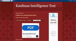 Desktop Screenshot of kaufmantests.blogspot.com