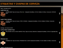 Tablet Screenshot of etiquetasychapasdecerveza.blogspot.com