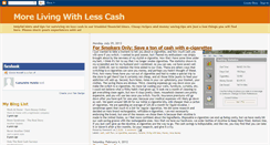 Desktop Screenshot of morelivingwithlesscash.blogspot.com