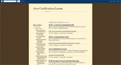 Desktop Screenshot of javacertificationexams.blogspot.com