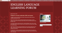Desktop Screenshot of englishlanguagelearningforum.blogspot.com