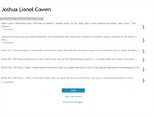 Tablet Screenshot of joshualionelcowen.blogspot.com