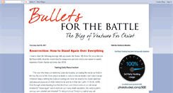 Desktop Screenshot of bulletsforthebattle.blogspot.com