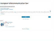 Tablet Screenshot of europeantelecommunicationlaw.blogspot.com