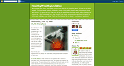 Desktop Screenshot of healthywealthandwise.blogspot.com