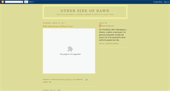 Desktop Screenshot of othersideofdawn.blogspot.com