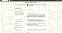 Desktop Screenshot of kristalgolf.blogspot.com