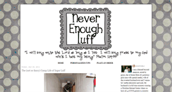 Desktop Screenshot of neverenoughluff.blogspot.com