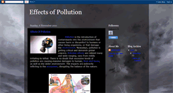 Desktop Screenshot of effectofpollution.blogspot.com