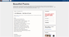 Desktop Screenshot of beautifulwordpoems.blogspot.com