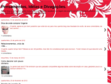 Tablet Screenshot of pensamentosideiasedivagacoes.blogspot.com