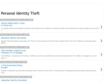 Tablet Screenshot of personalidentitytheft.blogspot.com