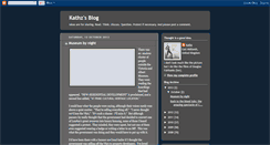 Desktop Screenshot of kathzsblog.blogspot.com